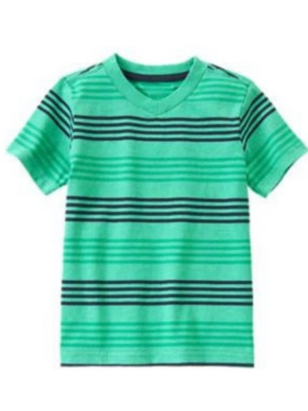 NWT Gymboree Deep Sea Adventure Green Striped V-Neck Tee 2T